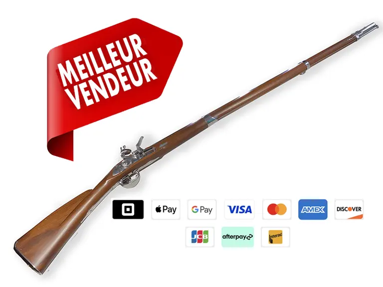 Mousquet ( fusil ) à silex Charleville 1728 ( Réplique ) - Expoantique.com